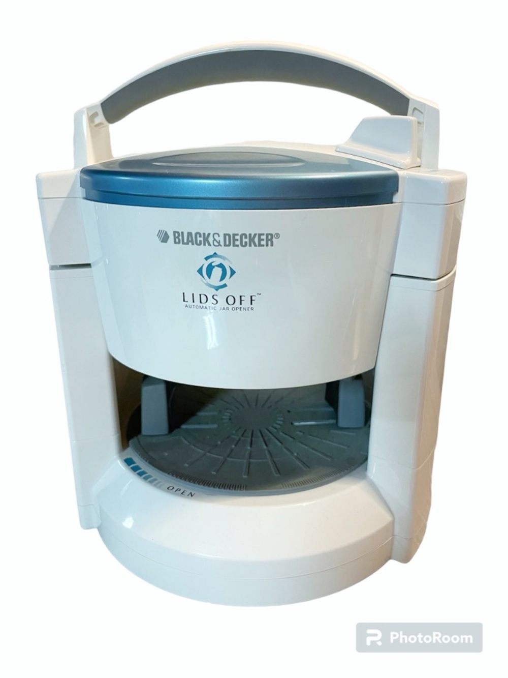 Black & Decker Lids Off Automatic Electric Jar Lid Opener Adjustable JW200 White